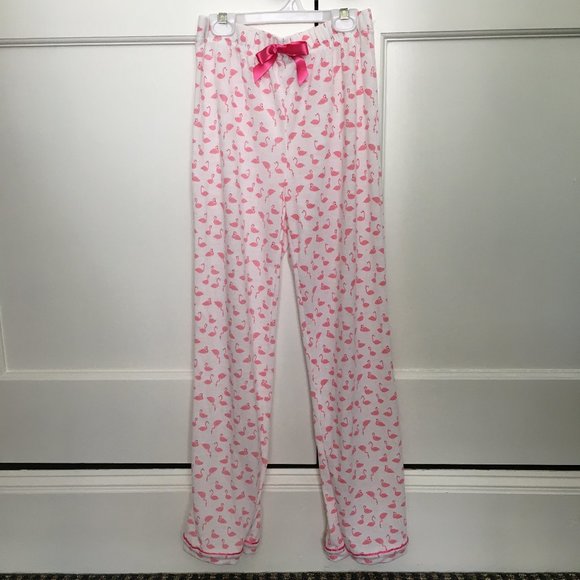 Lands End Girls Lightweight Flamingo Sleep Pants 14 - Picture 1 of 7